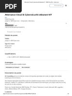 Alternance Cloud & Cybersécurité Débutant H/F: Détails Du Poste