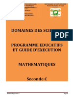 Domaines Des Sciences: Mathématiques 2 C