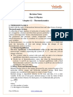 Class 11 Physics Revision Notes Thermodynamics