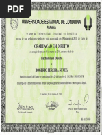 Diploma Graduação UEL - Rogério Neves