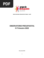 Observatorio Presupuestal IV Trimestre 2022