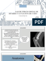 Fracturas de Tercio Distal de Húmero y Luxación de Codo