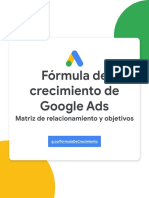 Matriz de Relacionamiento y Objetivos Formula de Crecimiento de Google Ads