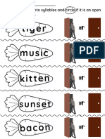 Open Vs Closed Syllables Worksheet