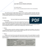 Global Issues That Concern Schools and Society: Intended Learning Outcomes