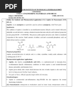 Unit-V - Engineering Materials and Drugs