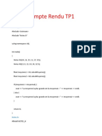 Compte Rendu TP1 C++