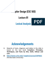 2 - Lexical Analyzer Lecture 01