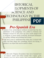 Historical Developments of Science and Technology in The