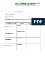 Methods of Research Week 13 Assessment