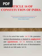 Article 16 of Constitution of India