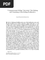 Sobisch, "Compassionate Killing" Revisited, The Making and Unmaking of The Killing Bodhisattva