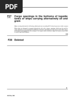 Cargo Openings in The Bottoms of Topside Tanks of Ships Carrying Alternatively Oil and Grain F27