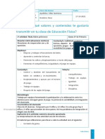 Actividad - ¿Qué Valores y Contenidos Te Gustaría Transmitir en Tu Clase de Educación Física?