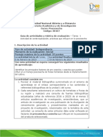 Guía de Actividades y Rúbrica de Evaluación - Unidad 1 - Tarea 1 - Actividad de Contextualización, Prácticas Que Influyen en La Poscosecha