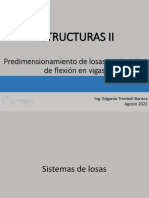 Clase de Estructuras II Semana 2 - P1 Predimensionamiento de Losas