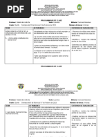 Programador de Clase Ciencias Naturales Grado Quinto