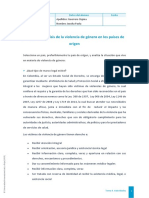 Análisis de La Violencia de Género en Los Países de Origen