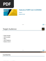 Features of MRP Live in S4HANA