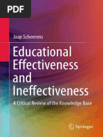 Scheerens (2016) Educational Effectiveness and Ineffectiveness