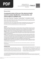 A Systematic Review of The Use of The Electronic Health Record For Patient Identification, Communication, and Clinical Support in Palliative Care