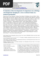 Evaluation of The Development of Competences in Radiology and Diagnostic Imaging in A Cross-Sectional Study in A Medical Graduation