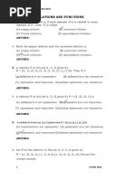 Relation and Function MCQS