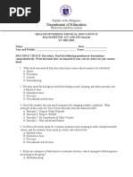 Grade 12 Assessment Tool First Quarter