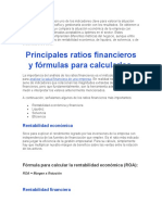 Ratios Financieros Que Son