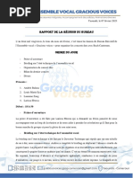 Rapport Réunion Du Bureau