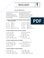 Ejercicios Monomios y Polinomios