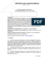 Pregão Eletrônico SRP #22-2022 - Serviços Bombas Injetoras