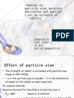 Seminar On Effect of Particle Size, Moisture