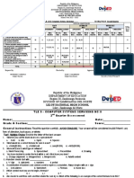 Second Quarter Assessment Grade 9 With Tos