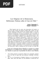 Los Origenes de La Democracia Reflexiones Teoricas Sobre El Caso de Chile