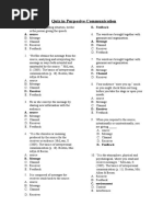 Quiz in Purposive Communication