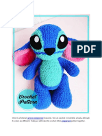 Stitch Cartoon Character Amigurumi PDF Crochet Pattern