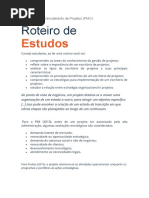 Escritório de Gerenciamento de Projetos (PMO) - Roteiro de Estudos