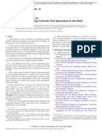 Standard Practice For Making and Curing Concrete Test Specimens in The Field