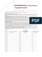 Copyright Transfer For Manuscript