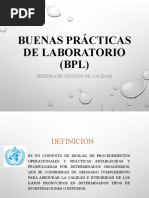 Buenas Prácticas de Laboratorio (BPL) : Sistema de Gestión de Calidad