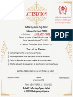 Attestation: Institut Ingénierie Poly Métiers