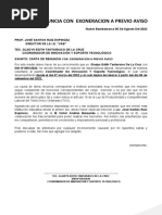 29 Modelo de Carta de Renuncia Con Preaviso