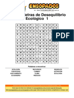 Sopa de Letras de Desequilibrio Ecológico - 1