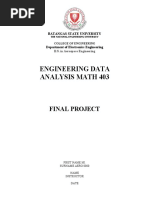 Engineering Data Analysis Math 403: Final Project