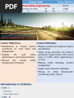 Road Safety Engineering 1 ST Unit Ou Syllabus