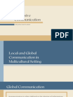 Local and Global Communication in Multicultural Setting