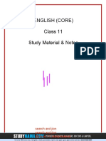 English Core - Class 11 Notes and Study Material