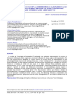 Fatores Críticos de Sucesso e Valor Estratégico Da Implementação de Uma Metodologia Formal de Projetos de Sistemas em Uma Empresa de Distribuição de Medicamentos