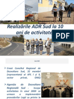 Realizările ADR Sud La 10 Ani de Activitate